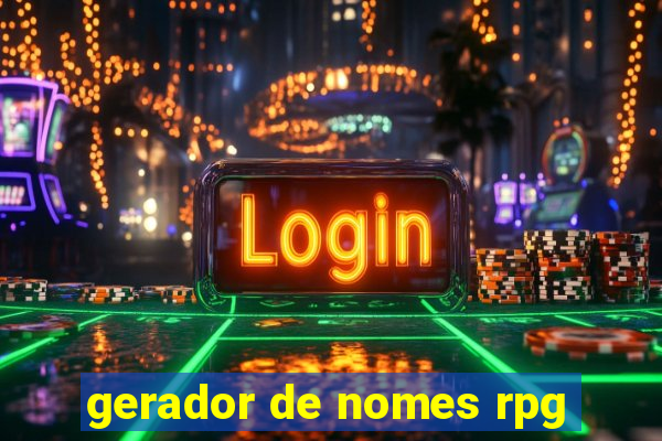 gerador de nomes rpg