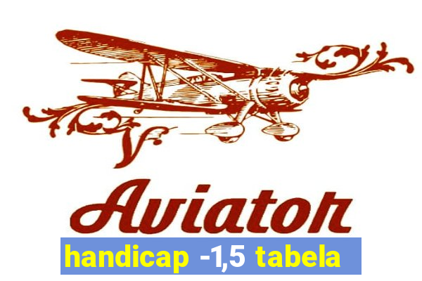 handicap -1,5 tabela