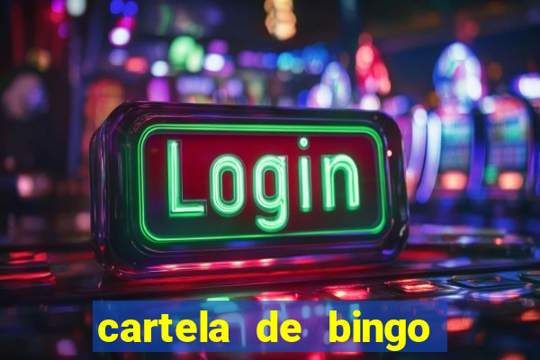 cartela de bingo de nomes para imprimir