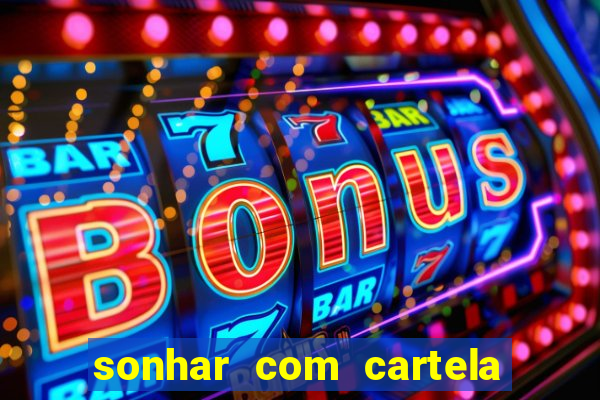 sonhar com cartela de bingo