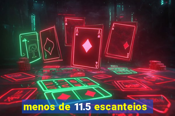 menos de 11.5 escanteios